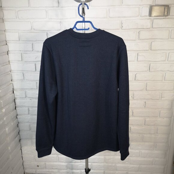 NWT BC Clothing Co. Men's Size Medium Navy Faux Sherpa Lined Sweat Shirt - Picture 2 of 10